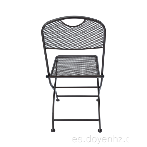 Silla plegable de malla metálica para exterior / interior, balcón